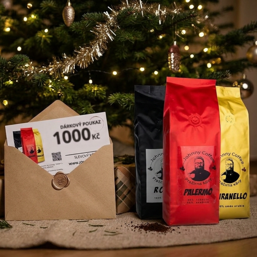 Dárkový poukaz Johnny Coffee jako dárek pod stromeček